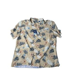 Campia Floral‎ Hawaiian Shirt - Rayon Button Up - Men's XXL